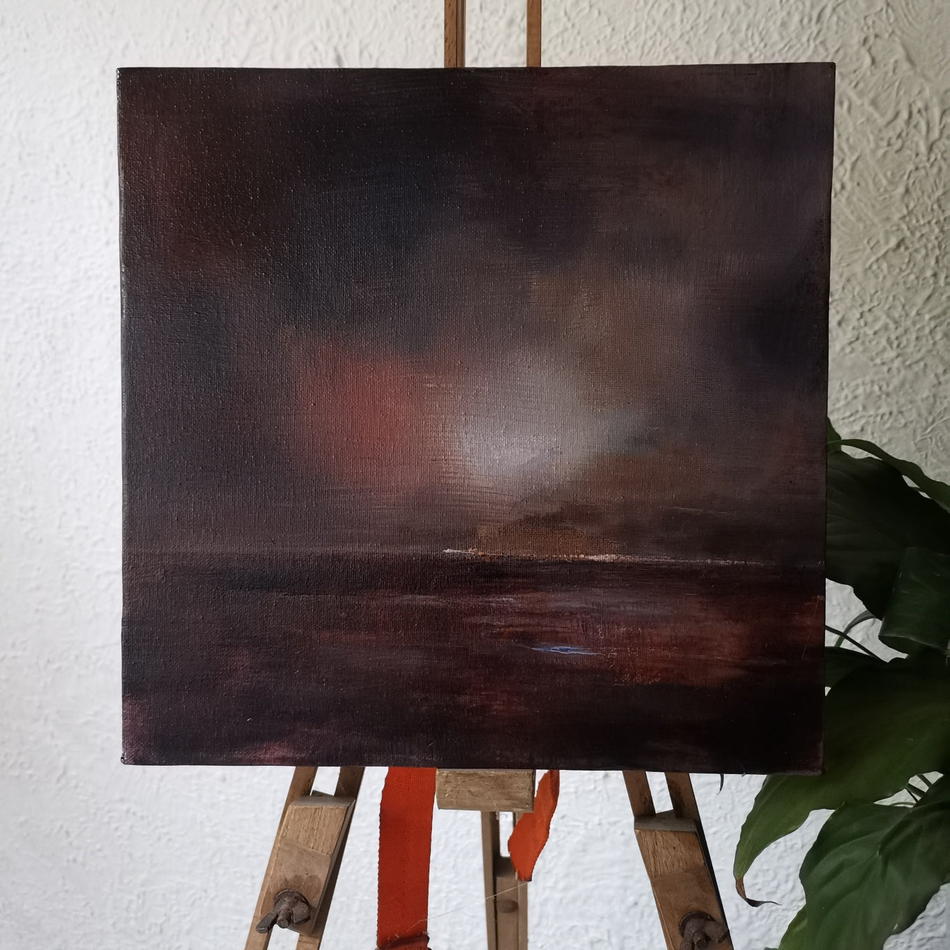 Glimpses of the moon and Mount - Original Painting by Kari Herbert