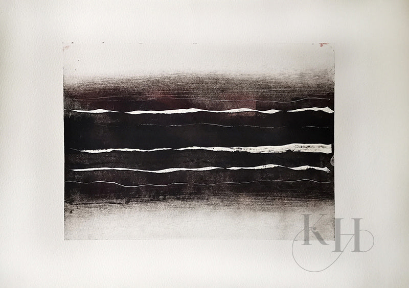 Breathe the Sea Original Monoprint by Kari Herbert