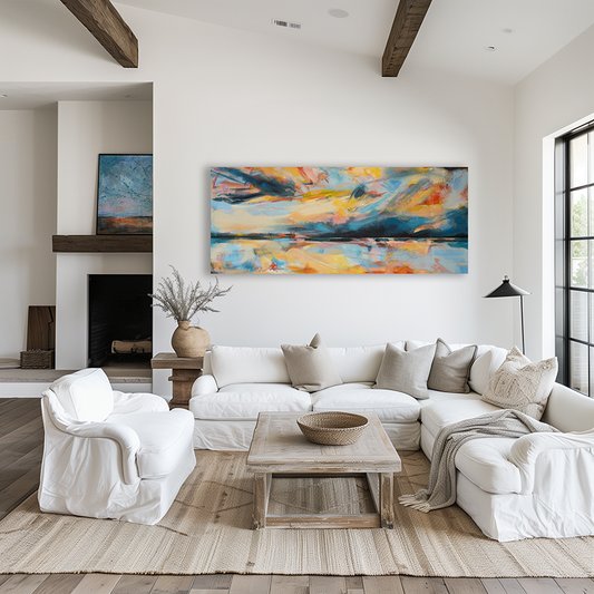 'Expansion' original mixed media painting by Kari Herbert