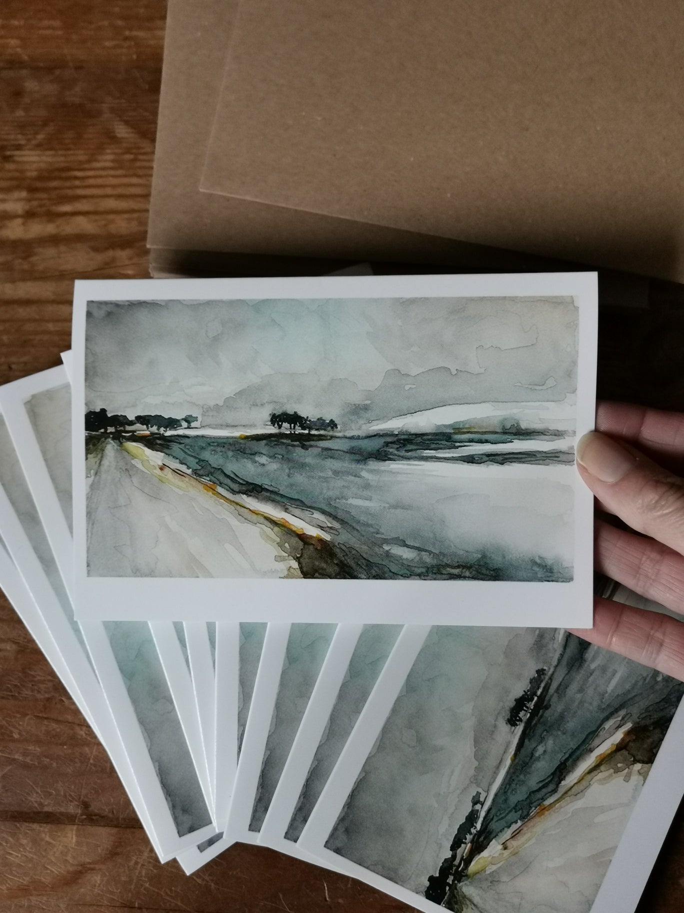 'My Feeling for Snow' Pack of 10 Luxury Greetings Cards