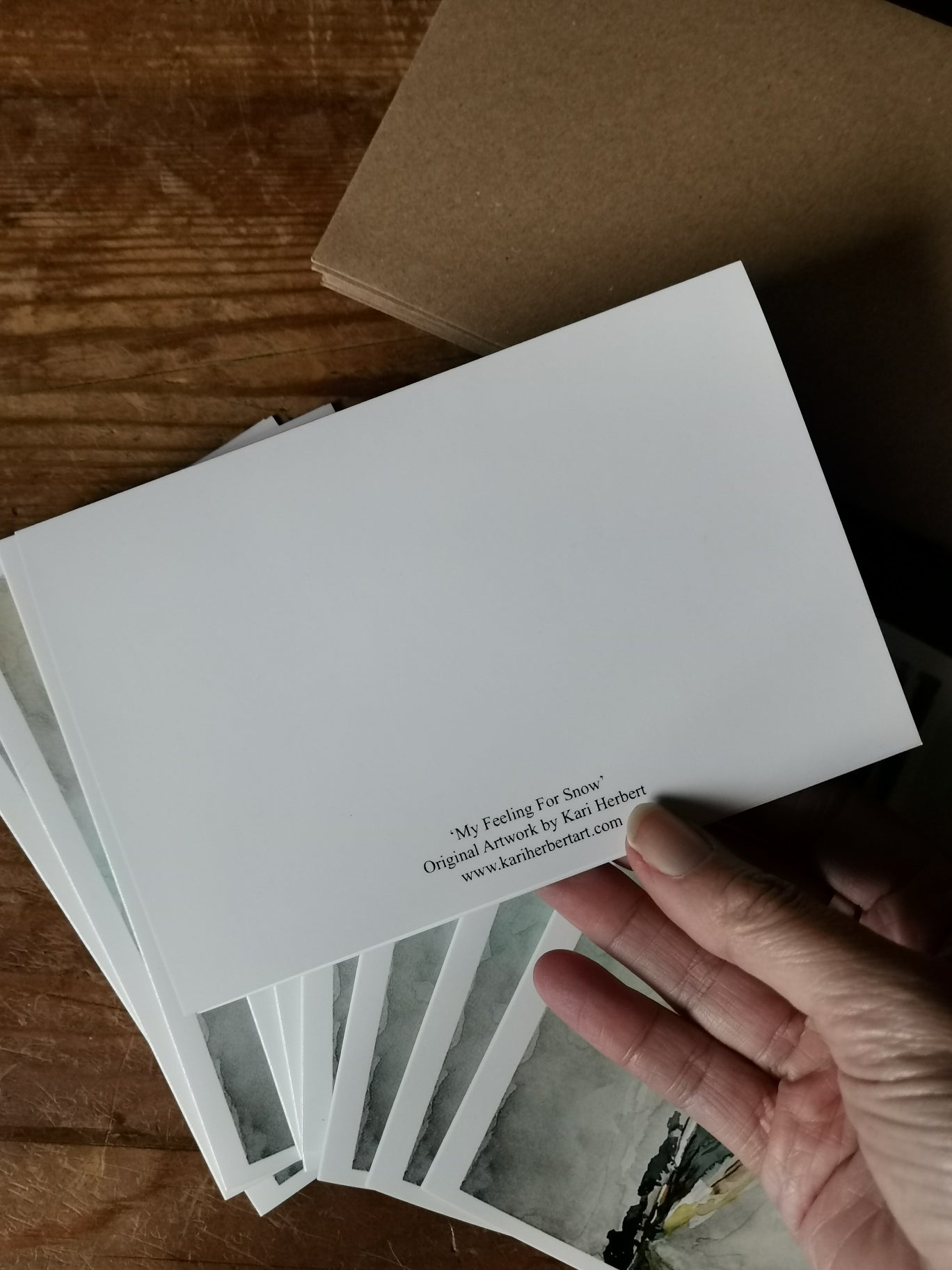 'My Feeling for Snow' Pack of 10 Luxury Greetings Cards