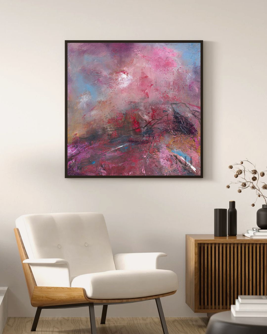 And The Cloud Whispered Softly to the Old Granite Tor - Original Painting by Kari Herbert